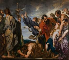 Moses and the Brazen Serpent, 1618-20 (oil on canvas) | Obraz na stenu