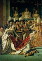 The Consecration of the Emperor Napoleon (1769-1821) and the Coronation of the Empress Josephine (1763-1814) by Pope Pius VII, 2nd December 1804, detail of Josephine and her ladies-in-waiting, 1806-7 (oil on canvas) | Obraz na stenu