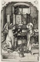 The Annunciation, from 'A Catalogue of a Collection of Engravings, Etchings and Woodcuts', by Richard Fisher, published 1879 (litho) | Obraz na stenu
