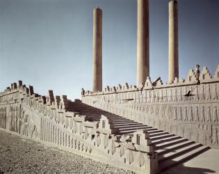 View of the east staircase of the Apadana (Audience Hall) c.515 BC (photo) | Obraz na stenu