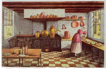 Kitchen of the Hotel St.Lucas, in the Hoogstraat, Rotterdam, 1834 | Obraz na stenu