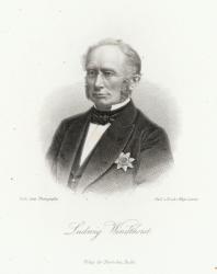 Ludwig Windthorst (1812-91) in the 'Allgemeine Moden-Zeitung', Leipzig, 1872 (engraving) | Obraz na stenu