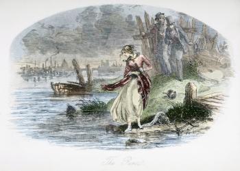 The River, illustration from 'David Copperfield' by Charles Dickens (1812-70) first published 1850 (litho) (later colouration) | Obraz na stenu