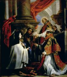 Communion of St. Teresa of Avila (1515-82) c.1670 (oil on canvas) | Obraz na stenu