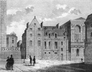 Remains of the Montaigu College, c.1850 (engraving) (b/w photo) | Obraz na stenu