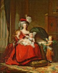 Marie-Antoinette (1755-93) and her Children, 1787 (oil on canvas) | Obraz na stenu