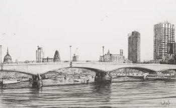 Waterloo Bridge London, 2006, (Ink on Paper) | Obraz na stenu