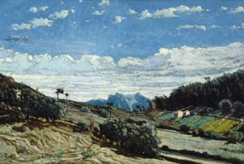 Landscape in Provence, 1860 (oil on canvas) | Obraz na stenu
