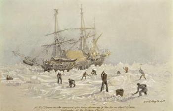 Incidents on a Trading Journey: HMS Terror as she Appeared After Being Thrown Up by the Ice in Frozen Channel, September 27th 1836 (w/c on paper) | Obraz na stenu