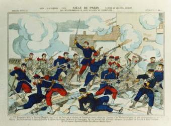 General Ducrot (1817-82) at the Battle of Champigny, 29th January, 1870 (litho) | Obraz na stenu
