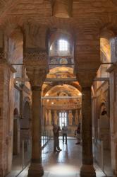 Istanbul, Turkey. Byzantine Church of St. Saviour in Chora. Visitors admiring mosaics and frescos. | Obraz na stenu