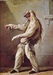 Character from the Commedia dell'Arte (oil on canvas) | Obraz na stenu