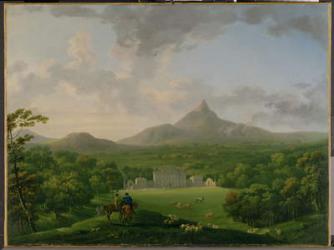 View of Powerscourt, County Wicklow, c.1760-2 (oil on canvas) | Obraz na stenu