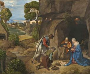 The Adoration of the Shepherds, 1505-10 (oil on panel) | Obraz na stenu