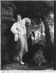 Portrait of a Man, 1796 (oil on canvas) (b/w photo) | Obraz na stenu