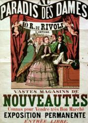 Poster advertising 'Au Paradis des Dames', Parisian shop, 1856 (colour litho) | Obraz na stenu