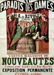 Poster advertising 'Au Paradis des Dames', Parisian shop, 1856 (colour litho) | Obraz na stenu