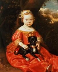 Portrait of a Girl with a Dog | Obraz na stenu