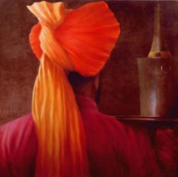 Wine Waiter at the Taj (oil on canvas) | Obraz na stenu