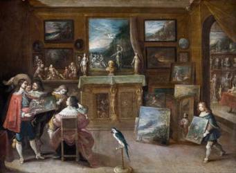 A visit to the Art Dealer, c.1625 (oil on copper) | Obraz na stenu