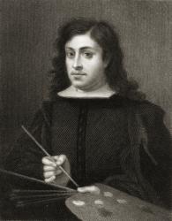 Bartolome Esteban Murillo (c.1618-82) from 'The Gallery of Portraits', published in 1833 (engraving) | Obraz na stenu