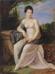Madame de Saint-Amand in a costume of the Directoire period, 1795-99 (oil on canvas) | Obraz na stenu