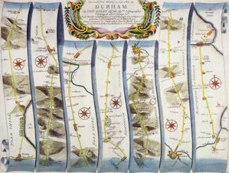Road from Whitby to Durham, from John Ogilby's 'Britannia', published London, 1675 | Obraz na stenu
