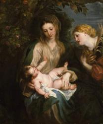 Virgin and Child with Saint Catherine of Alexandria, c.1630 (oil on canvas) | Obraz na stenu