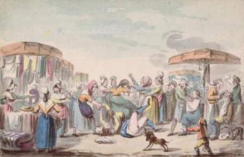 Fair during the period of the French Revolution, c.1789 (w/c on paper) | Obraz na stenu