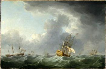 English Ships Running Before a Gale (oil on canvas) | Obraz na stenu