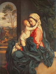 The Virgin and Child Embracing (oil on canvas) | Obraz na stenu