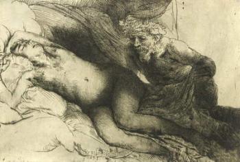 Jupiter and Antiope, c.1659 (etching) | Obraz na stenu