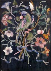 A Parakeet in a Bouquet (pietra dura) | Obraz na stenu