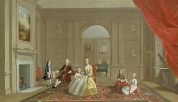 The John Bacon Family, c.1742-43 (oil on canvas) | Obraz na stenu