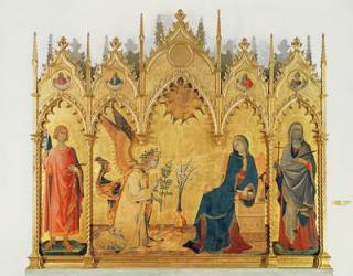 The Annunciation with two saints and four prophets, 1333 (tempera on panel) | Obraz na stenu