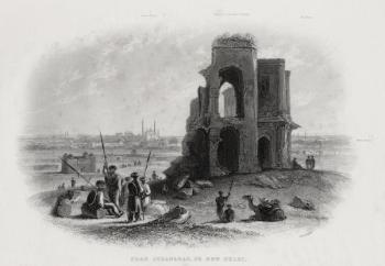 Shah Jehanabad or New Delhi, India (engraving) | Obraz na stenu