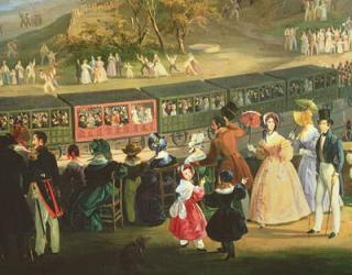 The Opening of the Naples-Portici Railway in 1839 (oil on canvas) (detail of 20137) | Obraz na stenu