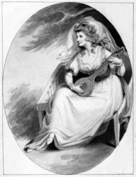 Elizabeth Farren in the role of Olivia, c.1785 (pen, ink & wash on paper) | Obraz na stenu