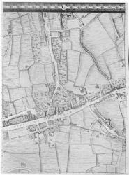 A Map of Mile End, London, 1746 (engraving) | Obraz na stenu