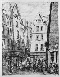 The Rue Pirouette, 1860 (b/w photo) | Obraz na stenu