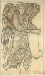 Angel with Scroll - figure number six, 1880 (chalk on paper) | Obraz na stenu