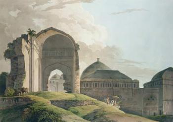 The Ruins of the Palace at Madurai, 1798 (colour litho) | Obraz na stenu
