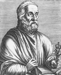 Decimus Maximus Ausonius (c.310-395) 1584 (engraving) (b&w photo) | Obraz na stenu