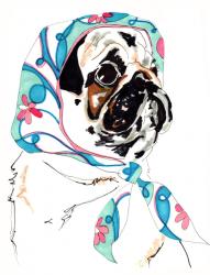 Pug In Pucci, 2012 (pen and ink on paper) | Obraz na stenu