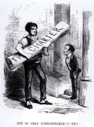'Not So Very Unreasonable, Eh?', cartoon from Punch Magazine, 1848 (engraving) (b/w photo) | Obraz na stenu