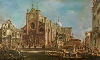 Campo dei Santi Giovanni e Paolo and the Scuola Grande di San Marco, Venice (oil on canvas) | Obraz na stenu