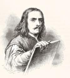 Pietro Testa, 16111650. Italian High Baroque artist, printmaker and draftsman. From Histoire des Peintres, École Florentine, published 1876 (litho) | Obraz na stenu