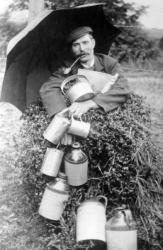 Man with Pipe, 19th Century (photograph) | Obraz na stenu