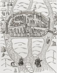 Cork, County Cork, Ireland in 1633, from 'A Short History of the English People' by J. R. Green, published 1893 (litho) | Obraz na stenu