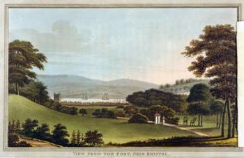 View from the Fort, near Bristol, from 'Observations on the Theory and Practice of Landscape Gardening by Humphrey Repton (1752-1818) (coloured aquatint without overlay) (see also 245523) | Obraz na stenu